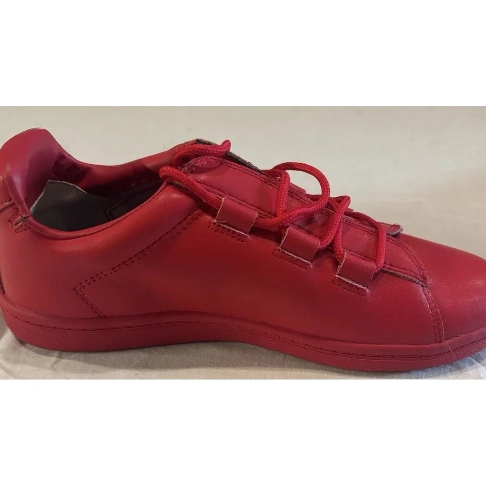 NWT Goats 454W Red Leather Sneakers W/ NatureTex 100% Sustainable W 2 Laces 8.5